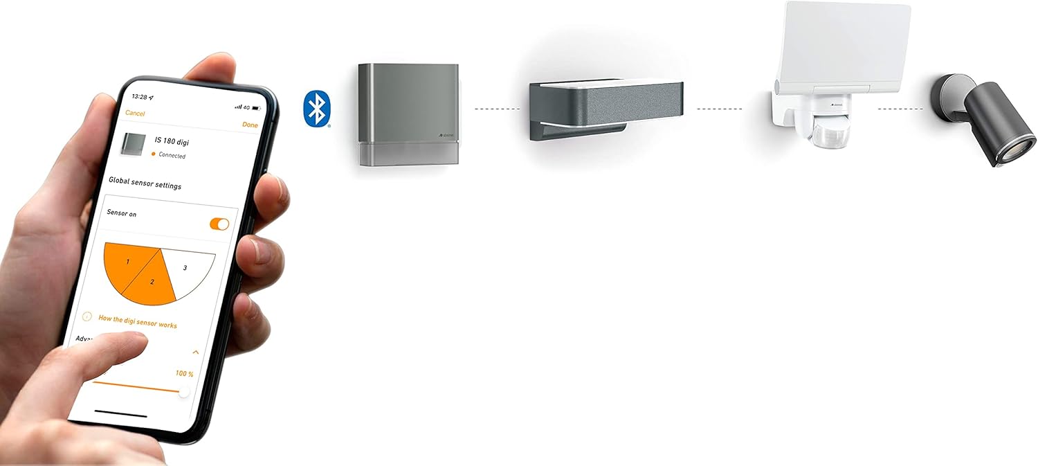 Thumbnail 5 de Steinel L 830 SC lampada LED da esterni con sensore movimento 160° e collegamento via app Bluetooth