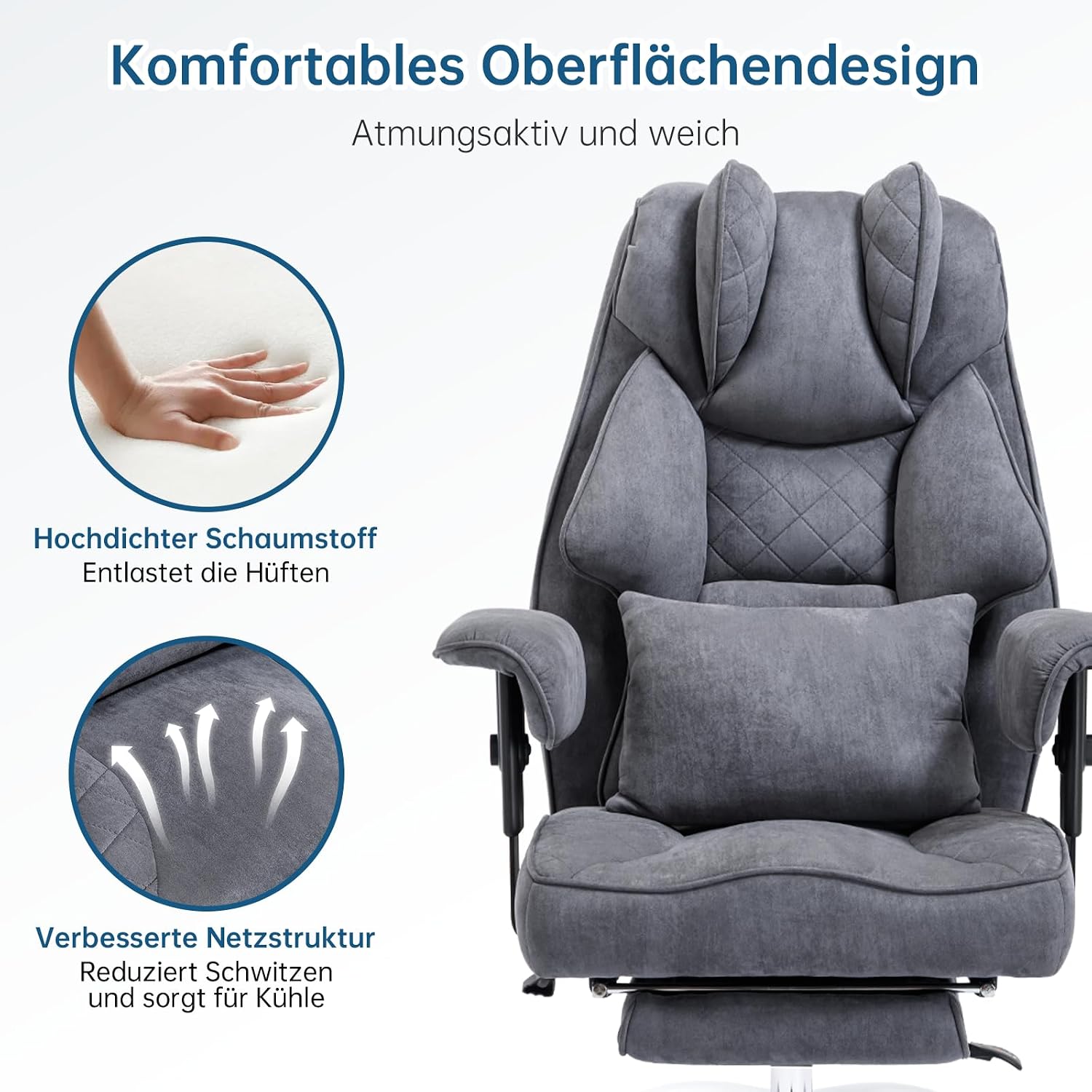 Thumbnail 5 de Asukale Ergonomischer Bürostuhl 200kg
