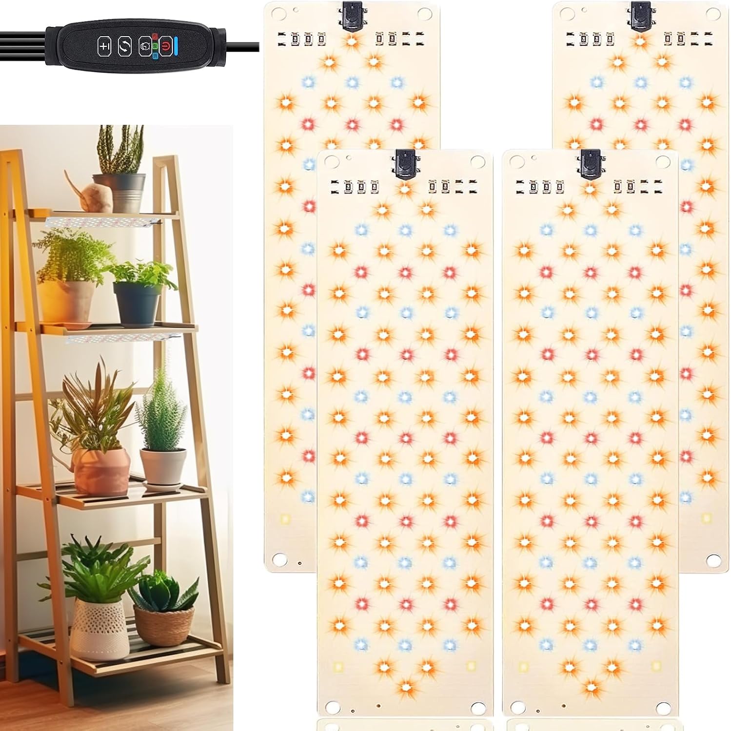 Detalle de ROCOking pflanzenlampe 316 LEDs Vollspektrum 🌱