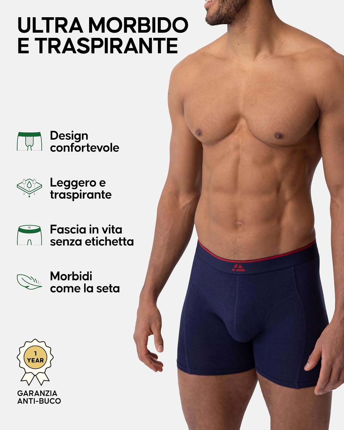 Thumbnail 2 de DANISH ENDURANCE Boxer uomo in bambù Ultra Morbido (con o senza apertura frontale) – 6 o 10 paia