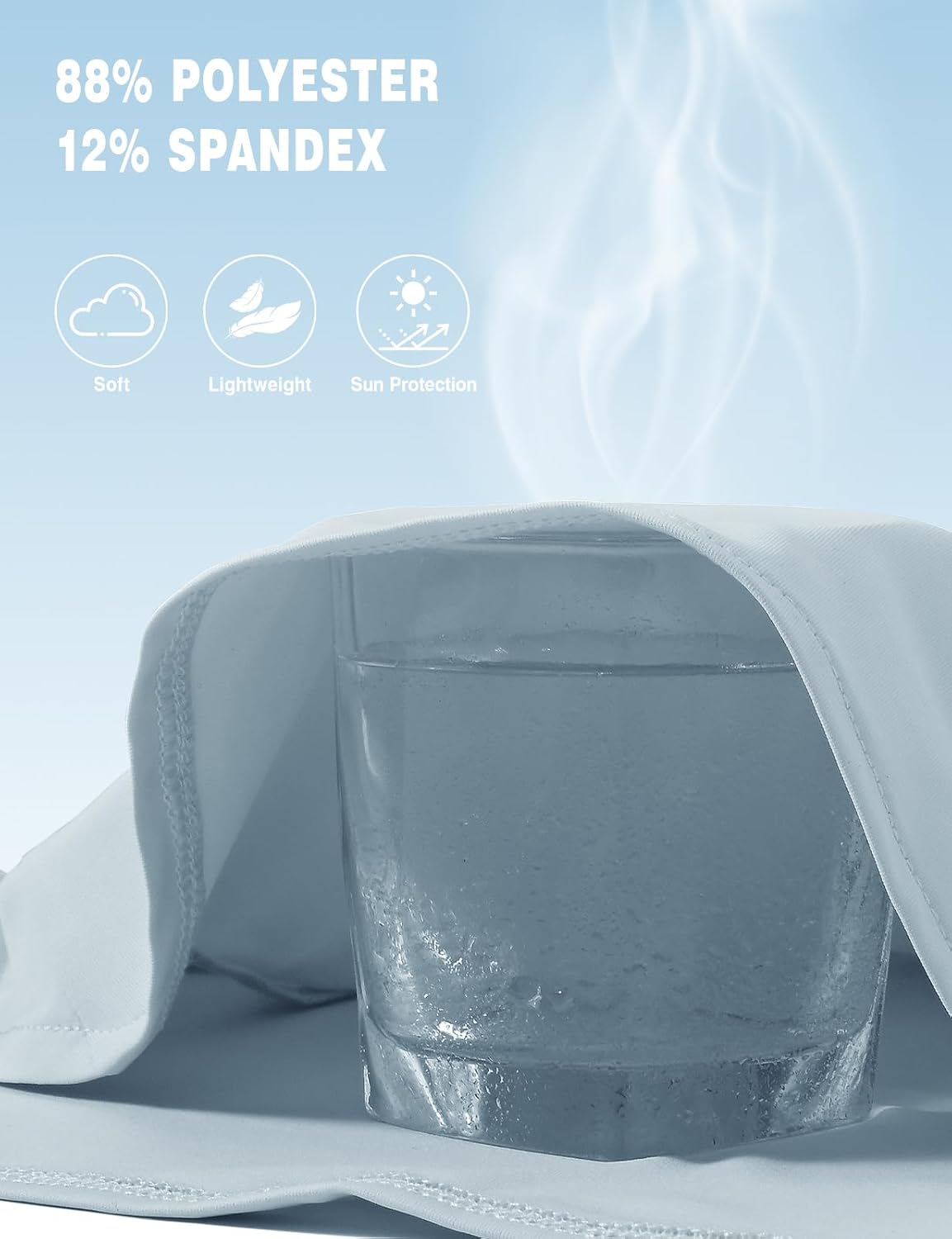 Detalle 1 de TBMPOY Women's Sun Protection Hoodie, UPF 50+