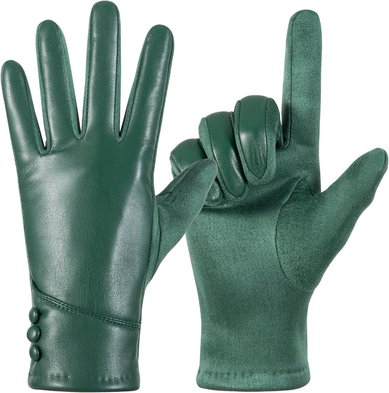 Thumbnail 1 de alqqas Leather Winter Gloves
