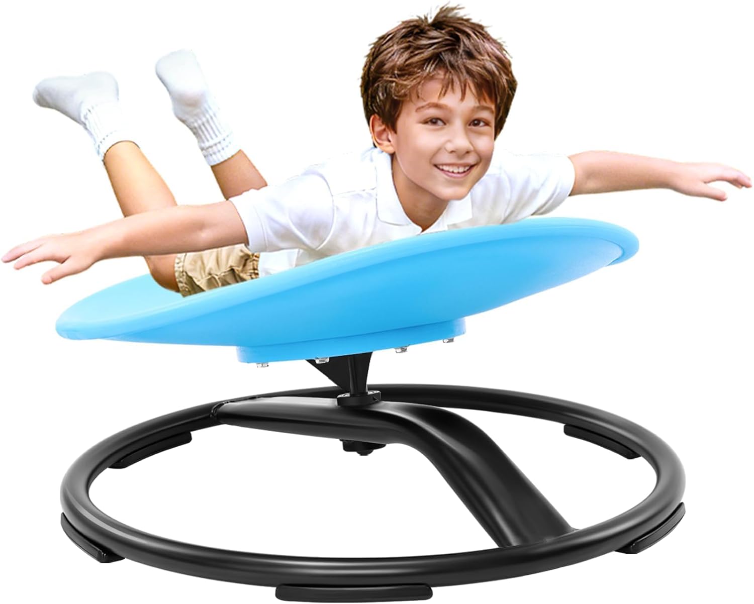 Zhenx 360° Spinning Sensory Chair for Autistic Kids (Ages 3–18) — Blue, 220 lb Capacity