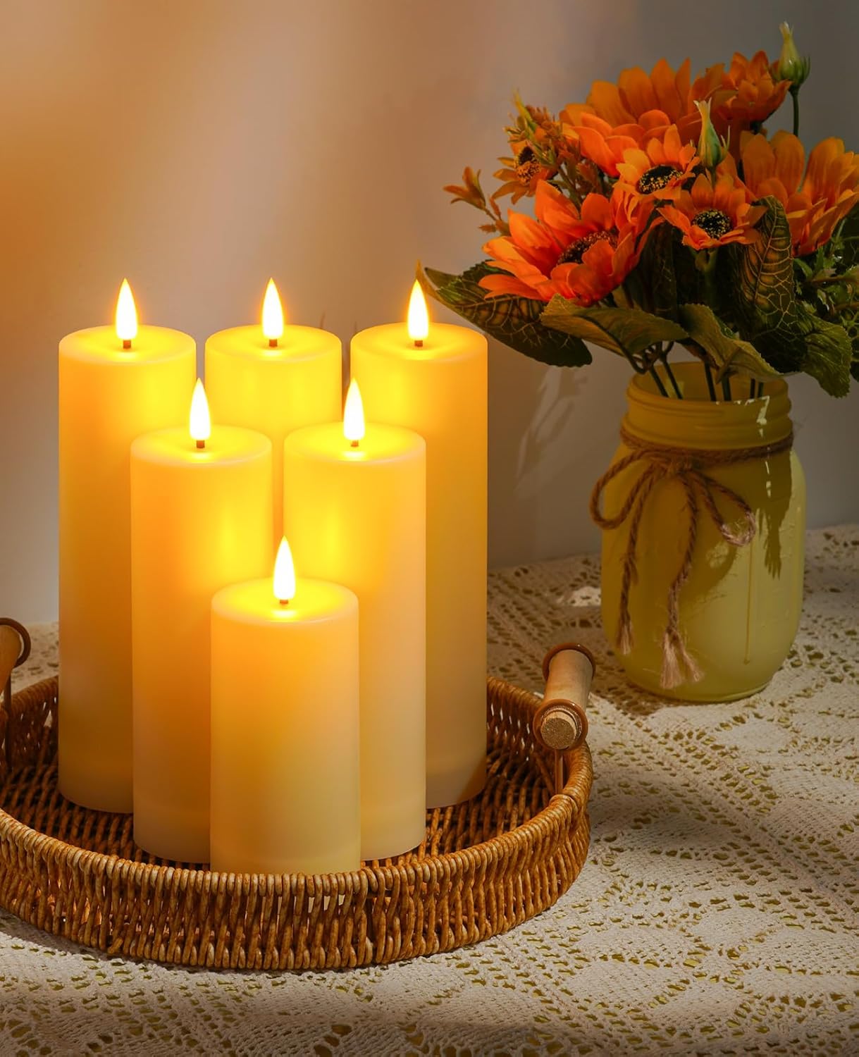 Thumbnail 5 de Fanzir wasserdichte LED-Kerzen mit Fernbedienung & Timer (batteriebetrieben), 12er-Set