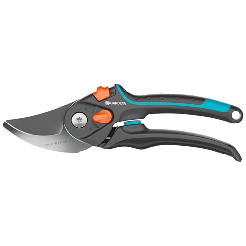 Detalle de Gardena PremiumCut Pro Flex Gartenschere: Bypass-Schnitt, 24 mm, ergonomische Griffe, PowerCoating
