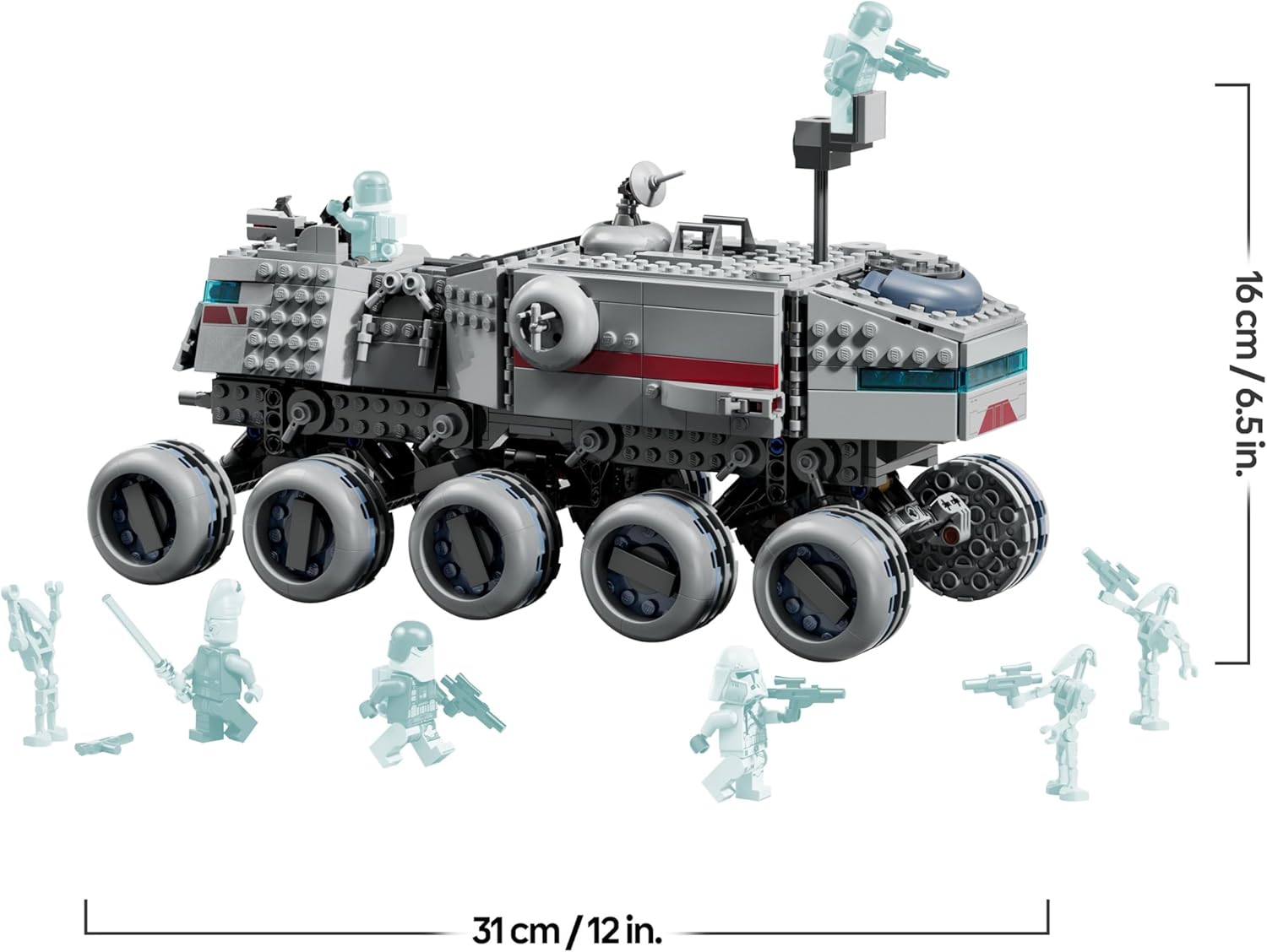 Thumbnail 6 de LEGO Star Wars 75413 Republic Juggernaut – Camion Giocattolo da Costruire con 8 Minifigure includendo Ki-Adi-Mundi