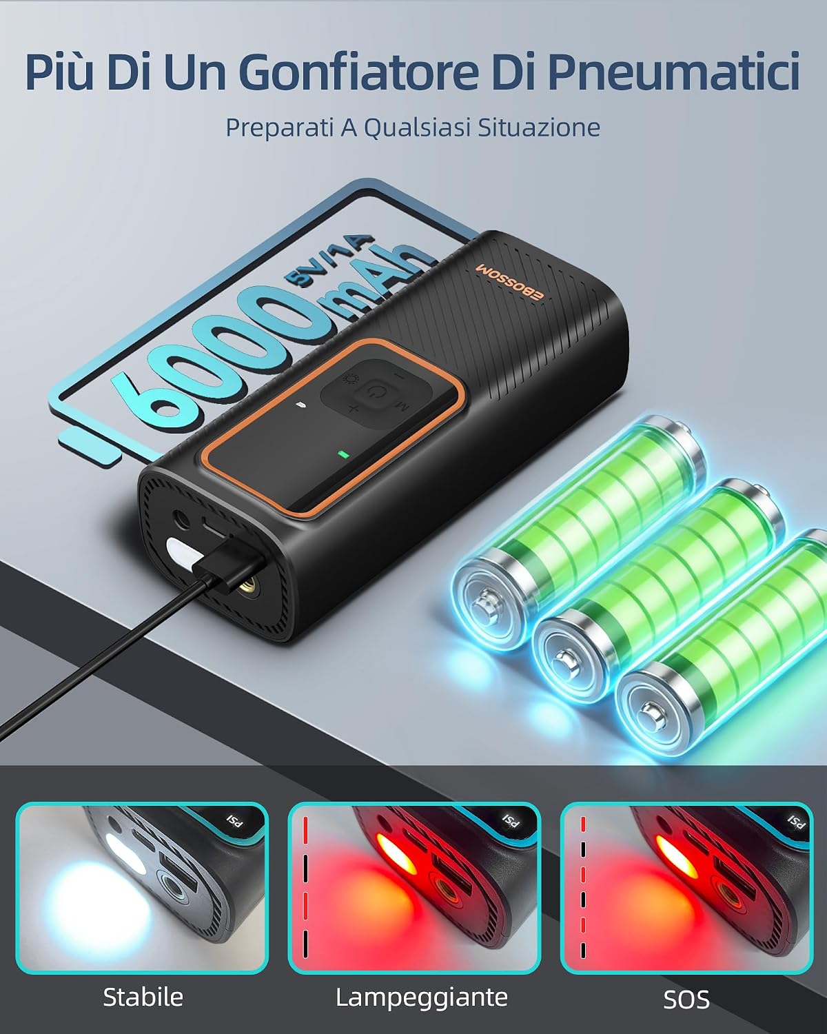 Thumbnail 4 de Compressore aria portatile 150 PSI 12V