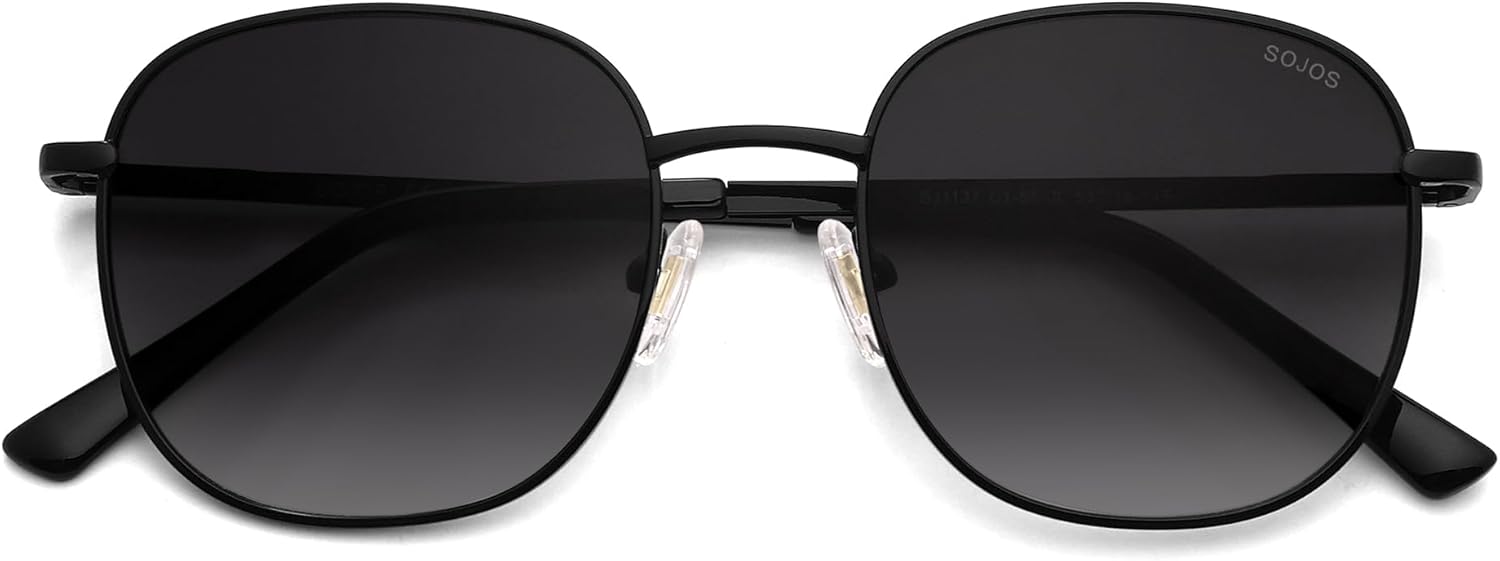 Thumbnail 4 de SOJOS SJ1137 Retro Rund Rechteckig Sonnenbrille – UV400 Schutz, Metallrahmen