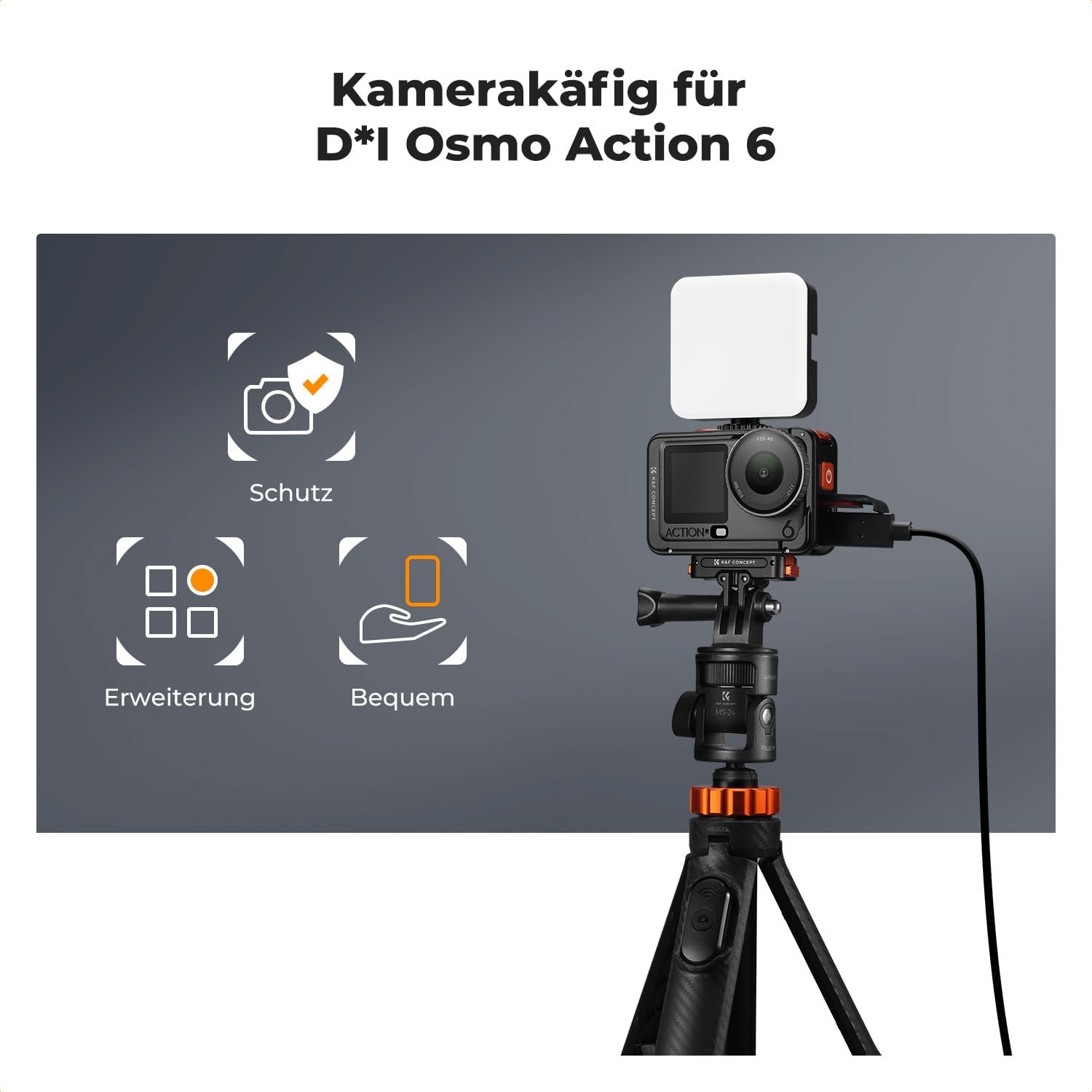 Detalle 2 de K&F CONCEPT Kamerakäfig für DJI Osmo Action 6