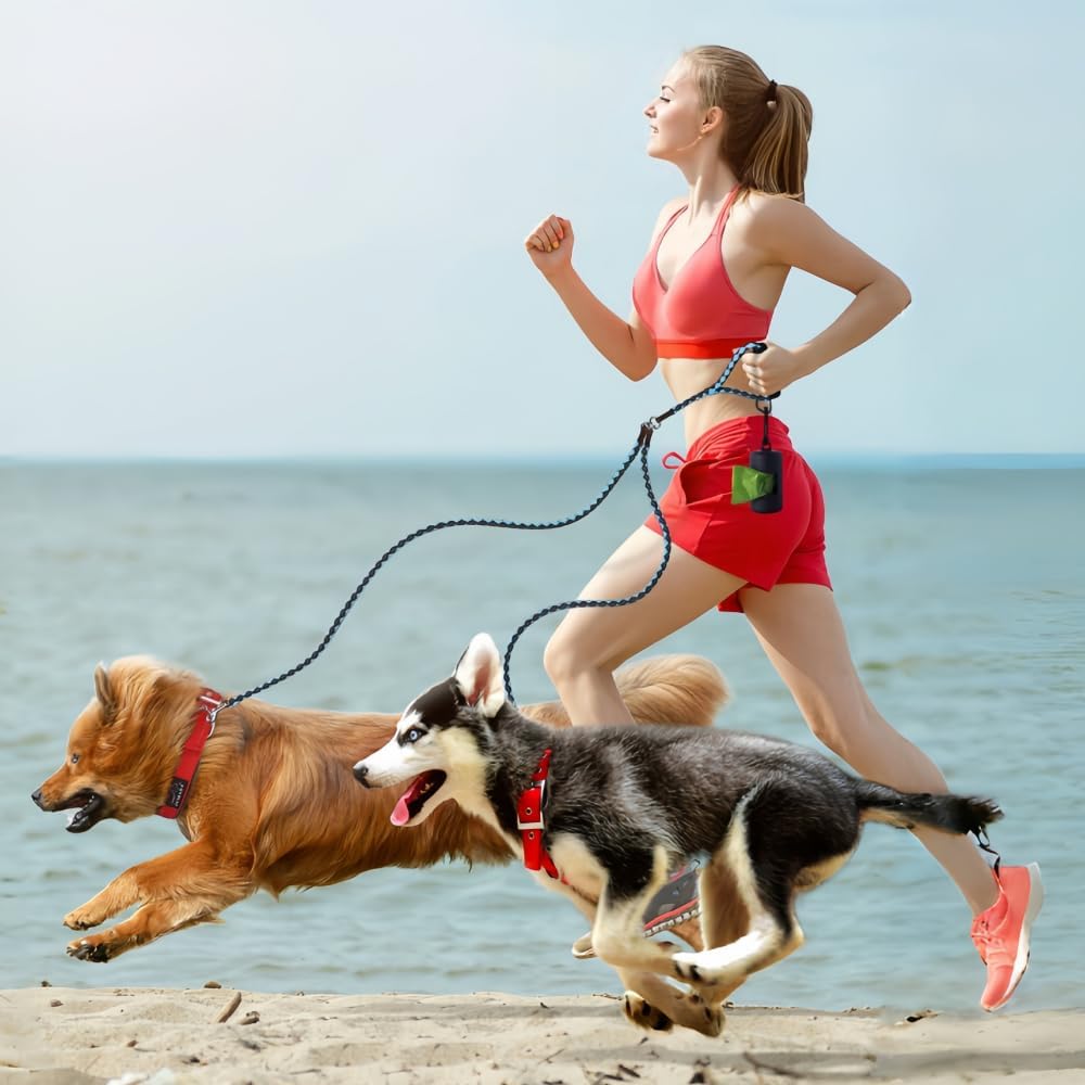 Detalle 2 de Dog Poop Bag Holder: 2-Pack Hands-Free Dog Dispenser for Leash Walks