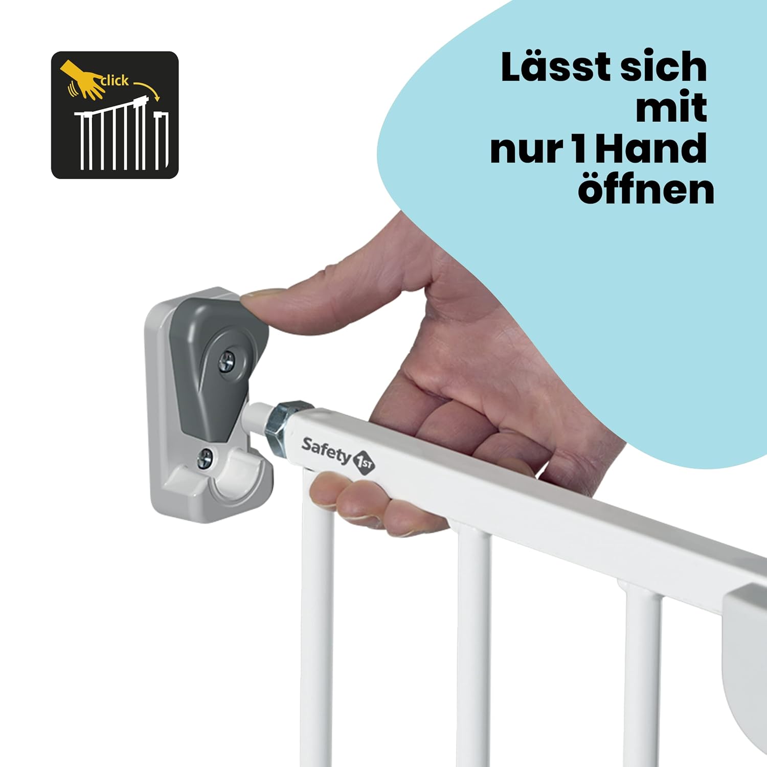 Detalle de Safety 1st Wall Fix Treppengitter 62–102cm 🚪
