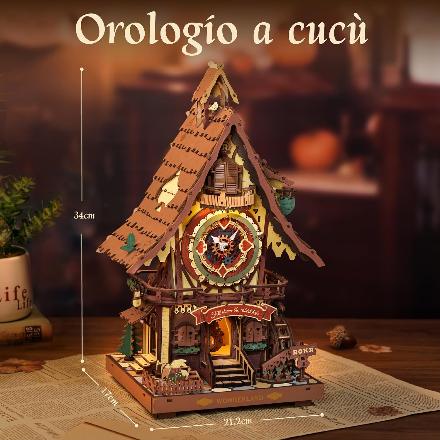 Detalle de ROKR LC901C Orologio a cucĂą 8h di montaggio đź§©