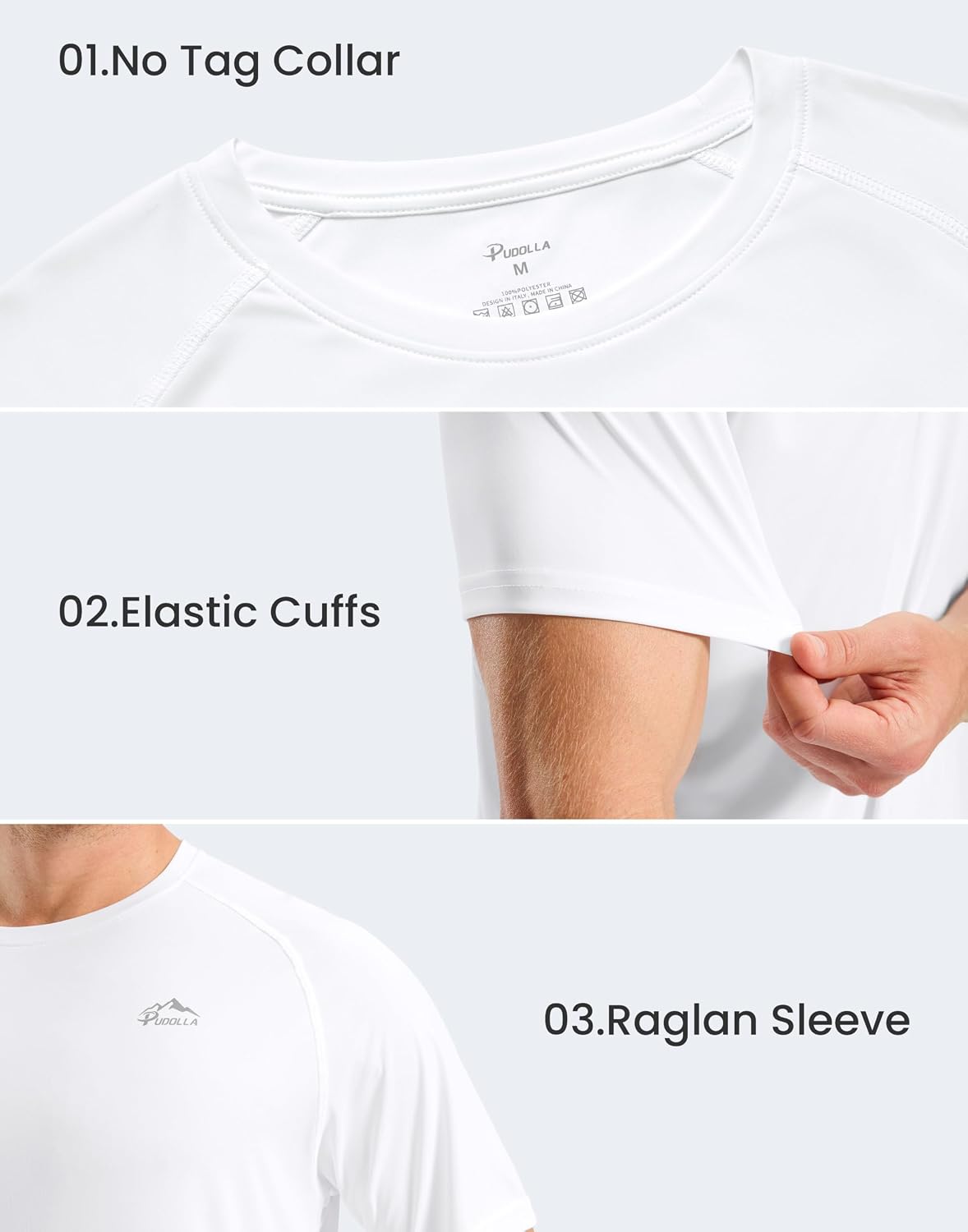 Thumbnail 4 de Pudolla Men's UPF 50+ Rash Guard Swim Shirt, Quick-Dry 4-Way Stretch
