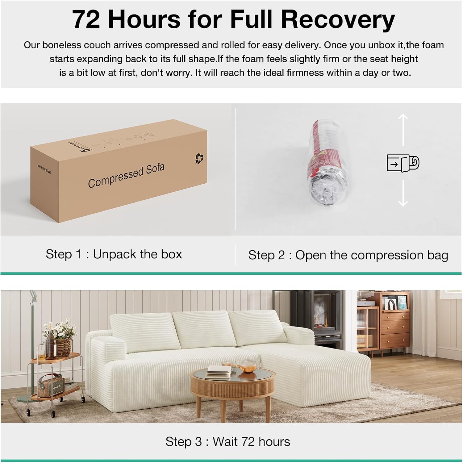 Detalle de Novilla Modular Sectional Sofa, 144-inch