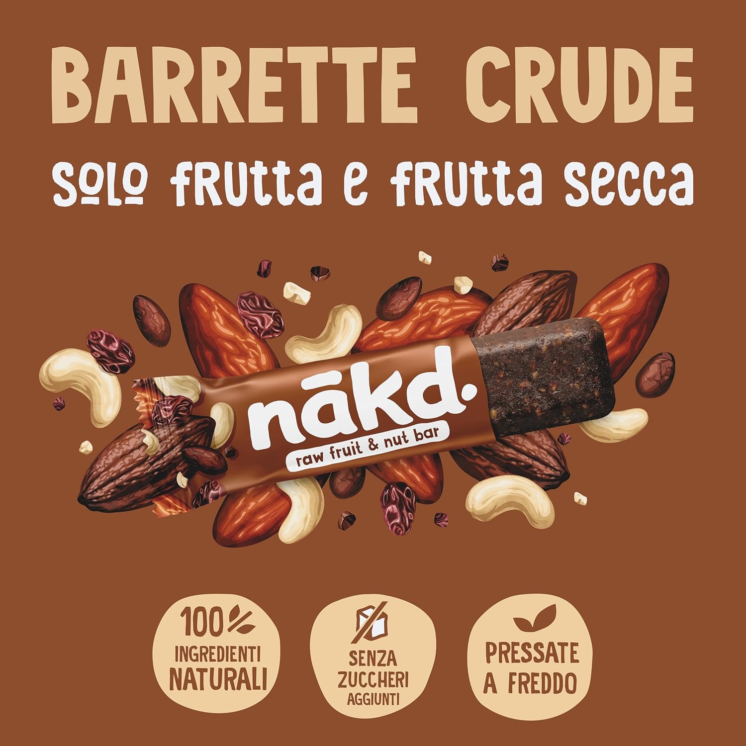 Thumbnail 3 de Nākd. Delizia al Cacao – Barrette crude con frutta e frutta secca