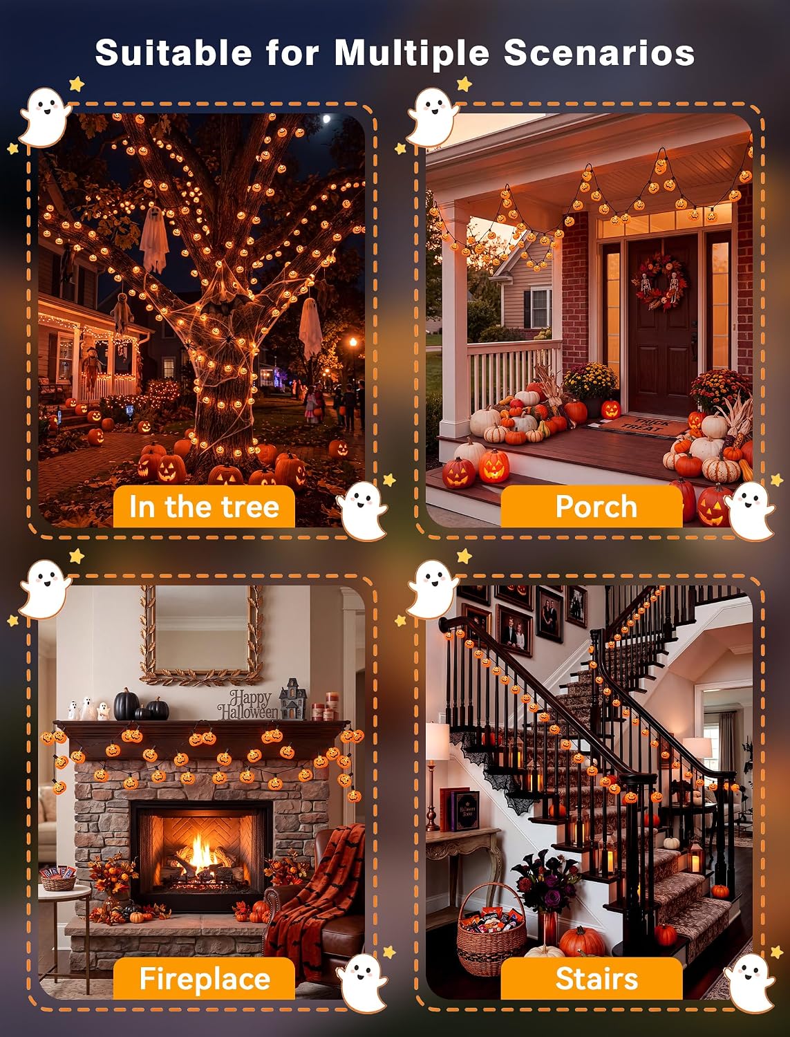 Thumbnail 6 de Pumpkin String Lights 10.5 ft