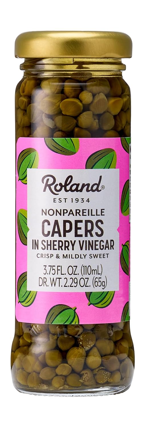 Detalle de Roland Foods 70002 Nonpareille Capers in Sherry Vinegar, 3.75 oz
