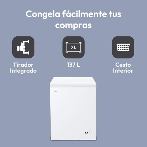 Detalle de Candy CCHH 145E: Congelador Arcón Horizontal de 137 L y 70 cm de ancho