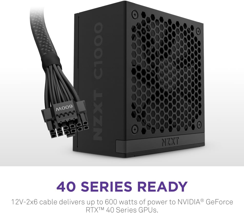 Thumbnail 3 de NZXT C1000 Gold ATX 3.1 Fully Modular 1000W Low-Noise PSU (ATX 3.1, 12V-2x6)