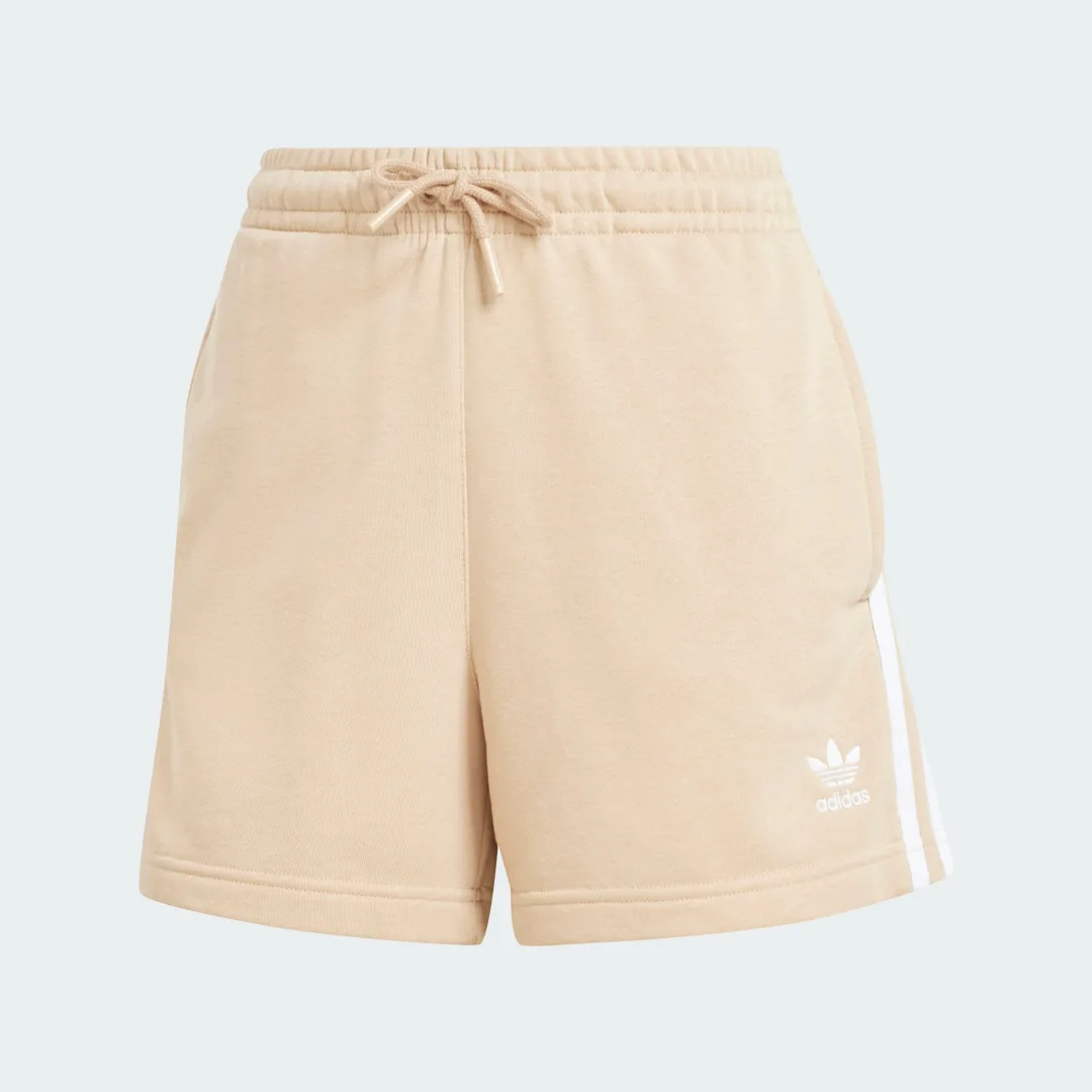 Detalle de Pantalón corto Adidas French Terry 3 bandas Beige
