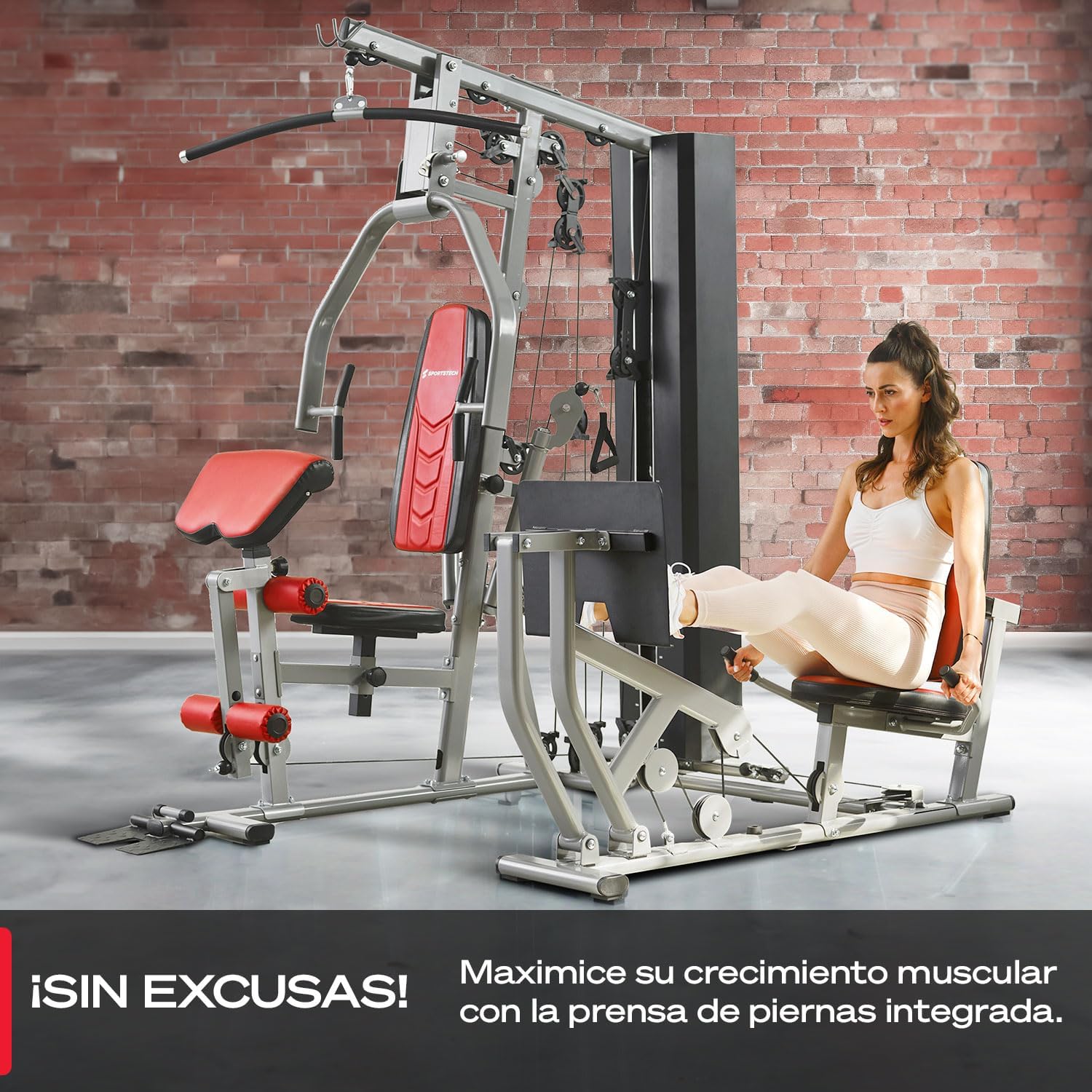 Detalle de Sportstech HGX100 estación de fuerza 45 ejercicios