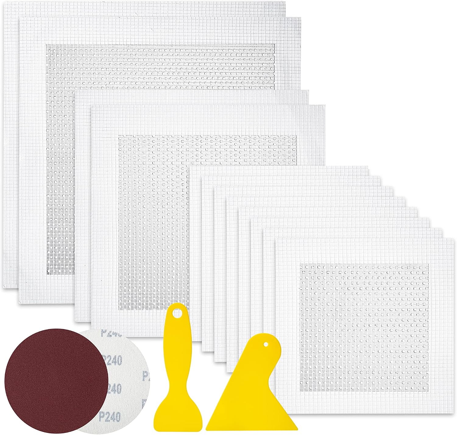 Detalle de Bates Choice AWRP12B211 Drywall Repair Kit, Aluminum Patches in Three Sizes