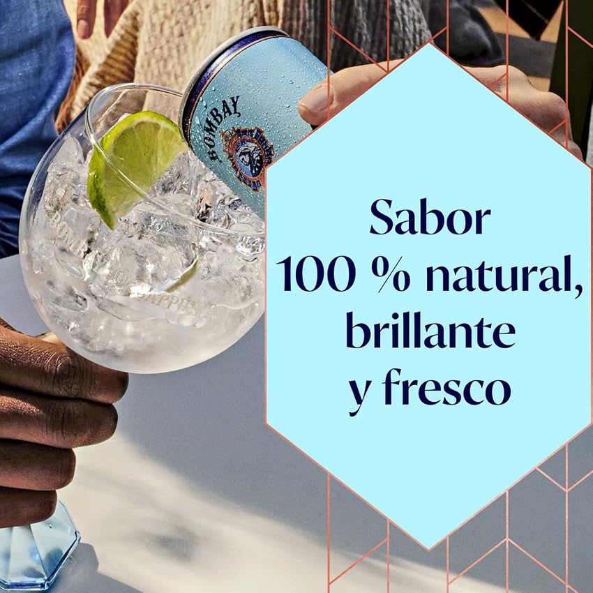 Detalle 2 de Bombay Sapphire Gin & Tonic en Lata, Listo Para Disfrutar 🍸