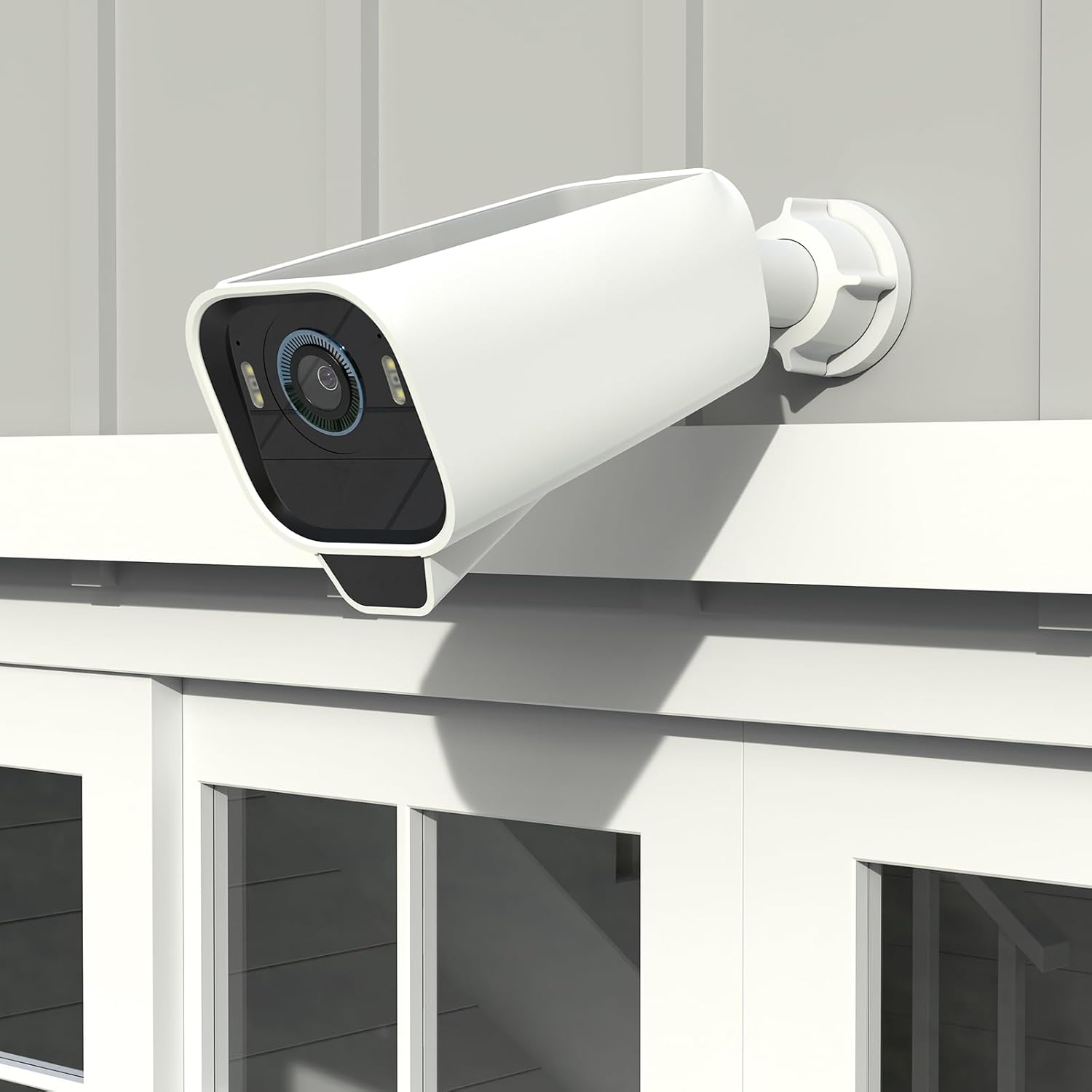 Detalle de HOLACA Silikonhülle für eufyCam S3 Pro – 2er Pack, wasserdicht und robust in Weiß