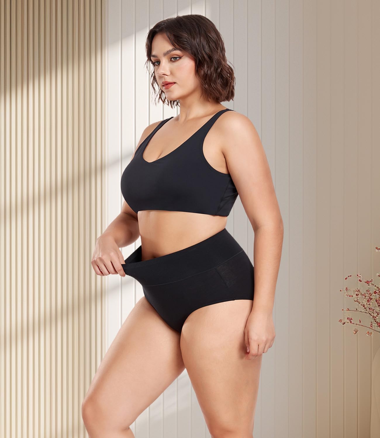 Detalle de wirarpa Damen Unterhosen Hohe Taille 5er Pack