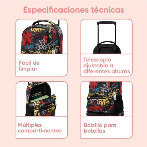 Detalle 2 de Totto Mochila Escolar con Ruedas SKL L (25 L)