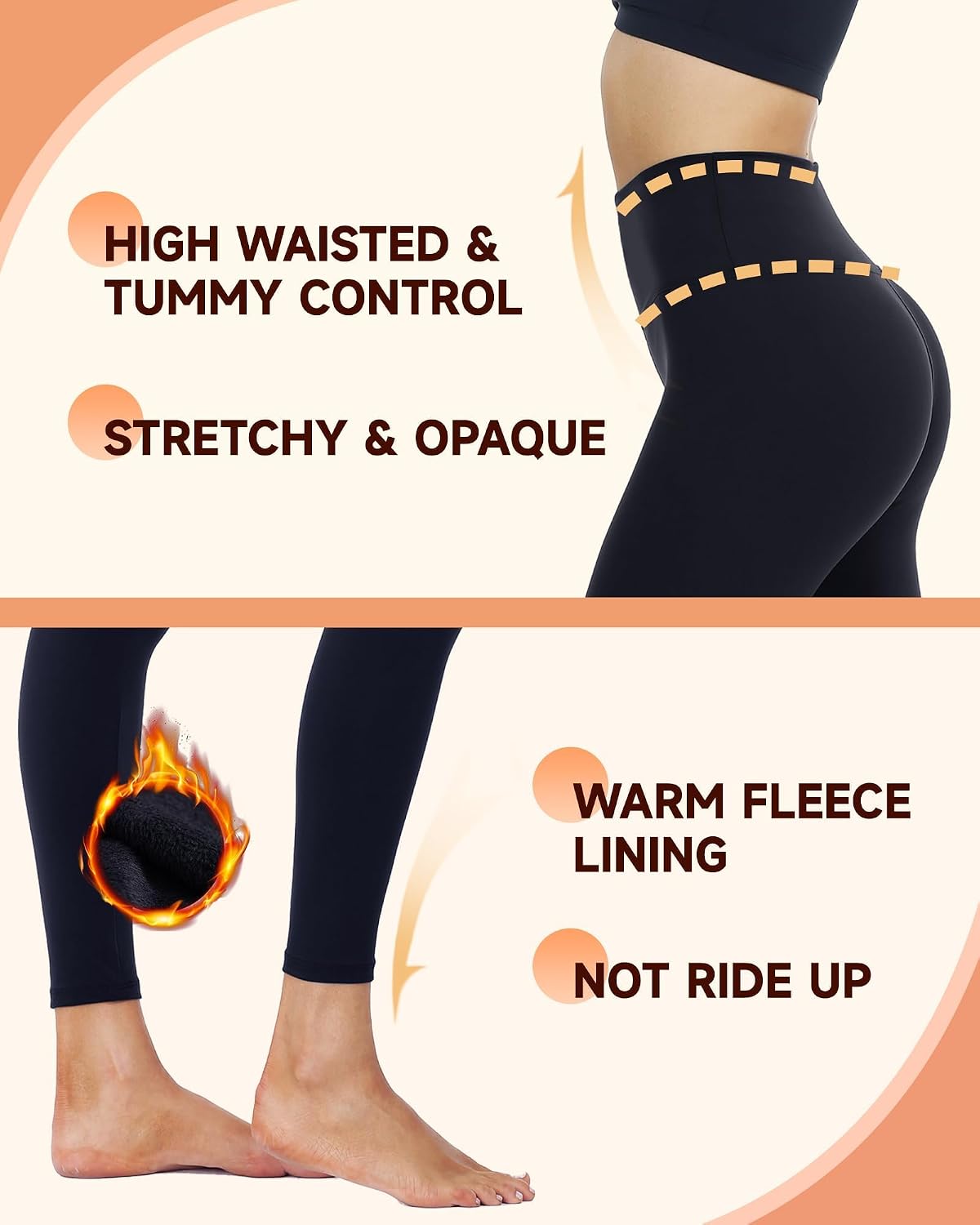 Thumbnail 4 de NexiEpoch Fleece Lined Leggings 5.3in Waist 🧘♀