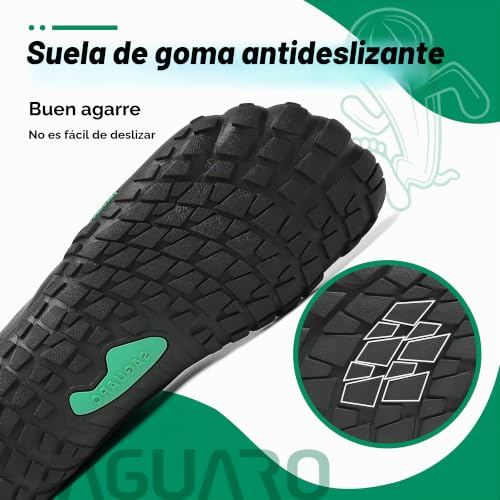 Thumbnail 6 de SAGUARO Zapatillas barefoot minimalistas, ligeras y flexibles, negras, talla 44