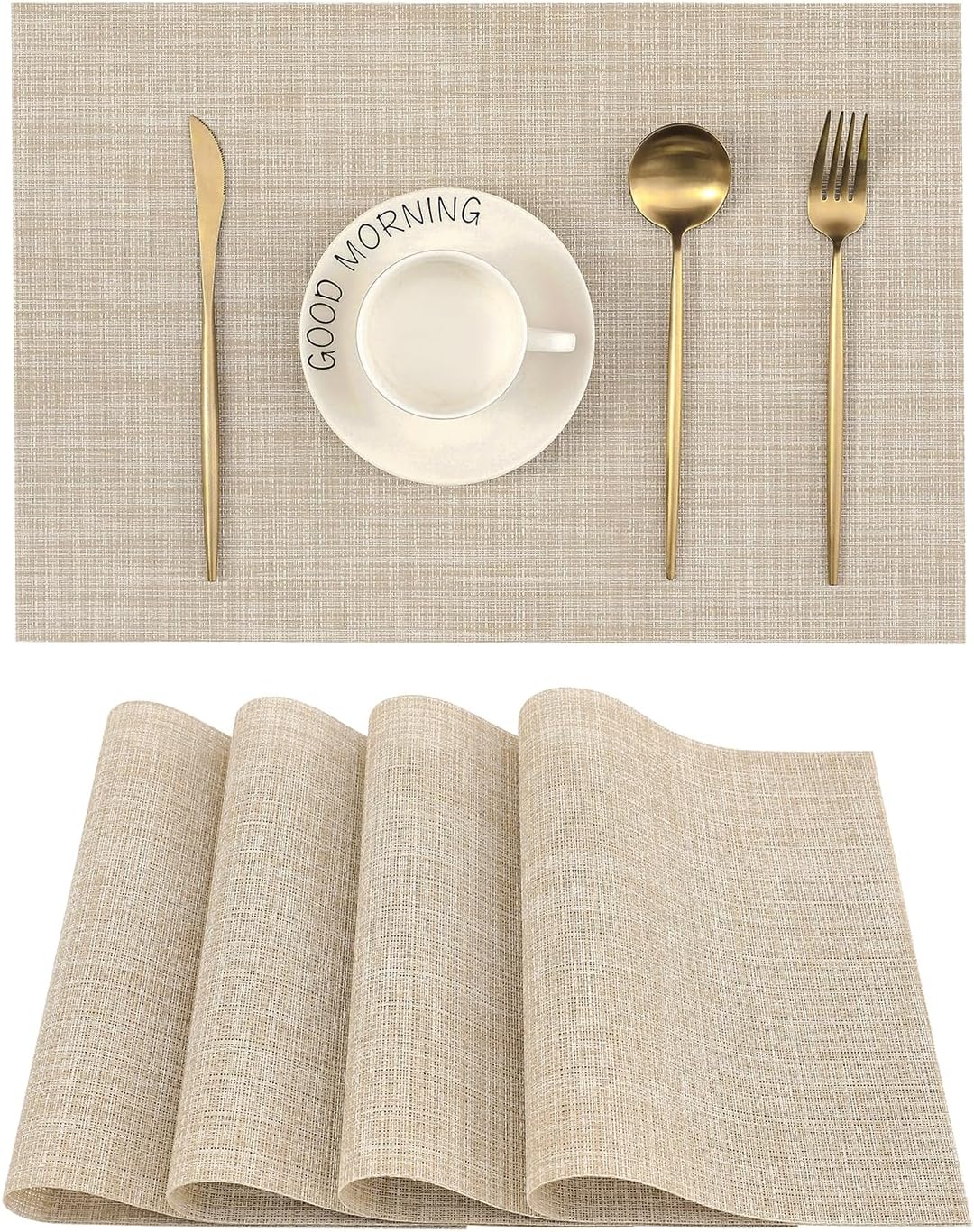 Leetaltree Beige Placemats 45x30 cm 🍽