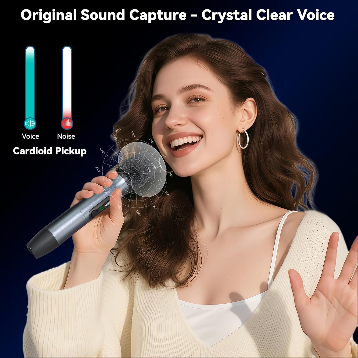 Thumbnail 2 de AFUOO W60 Pro Wireless Microphone Set, 2 Handheld Mics, 2.4 GHz
