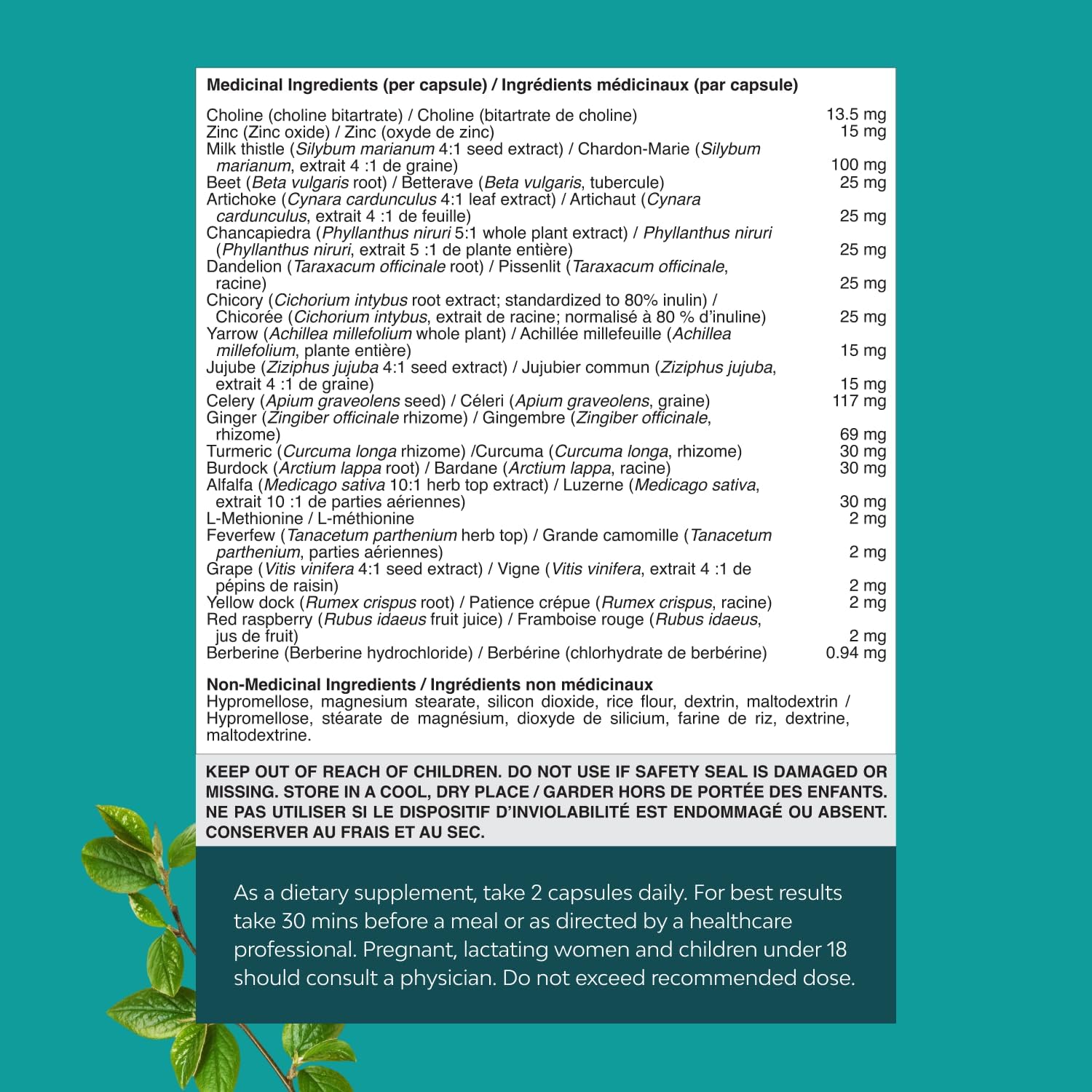 Detalle 2 de Natures Craft Milk Thistle Supplement, 90 Capsules for Herbal Liver Support