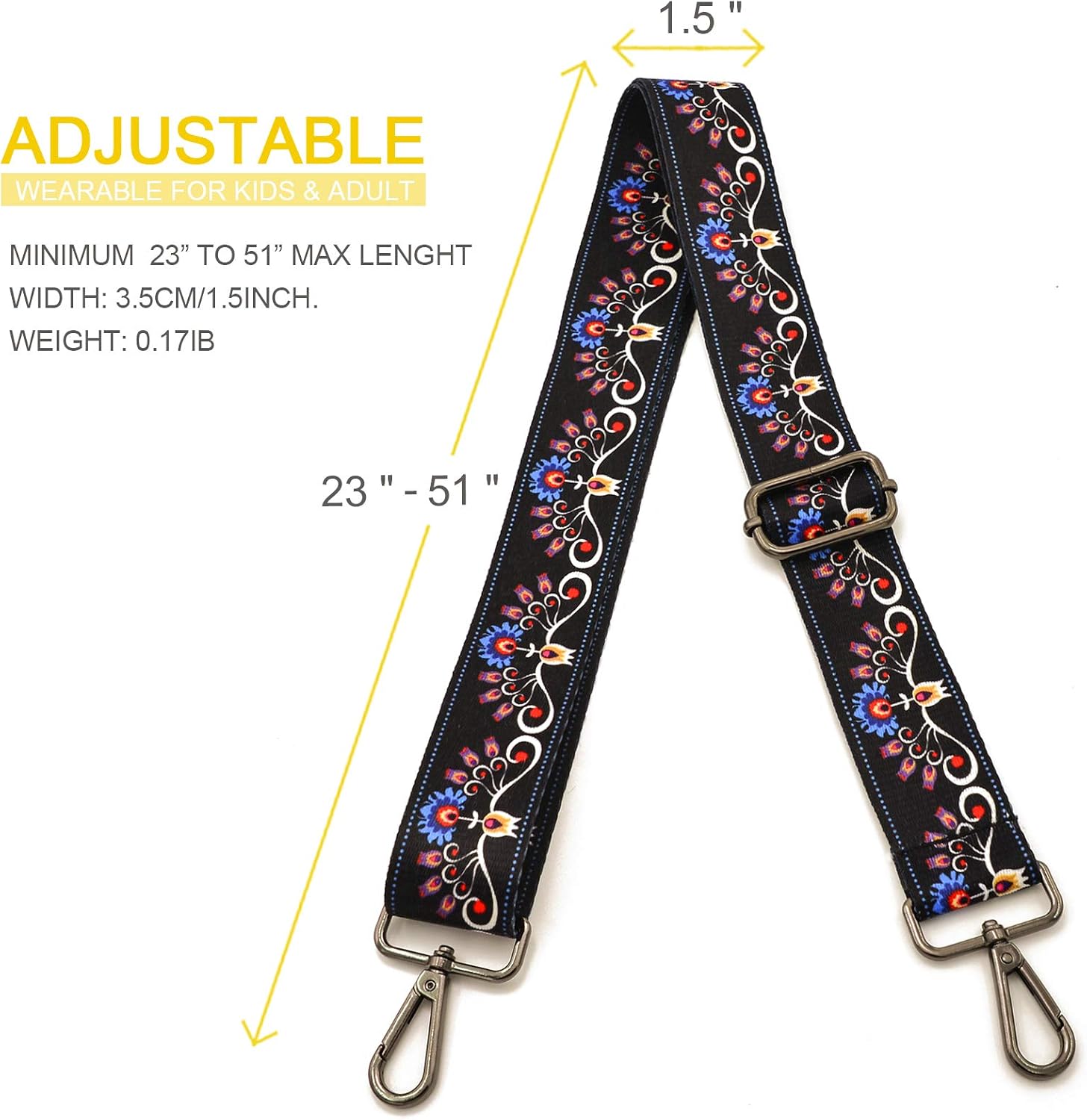 Detalle de ROYGBCP Replacement Purse Strap – Adjustable Crossbody Strap for Women