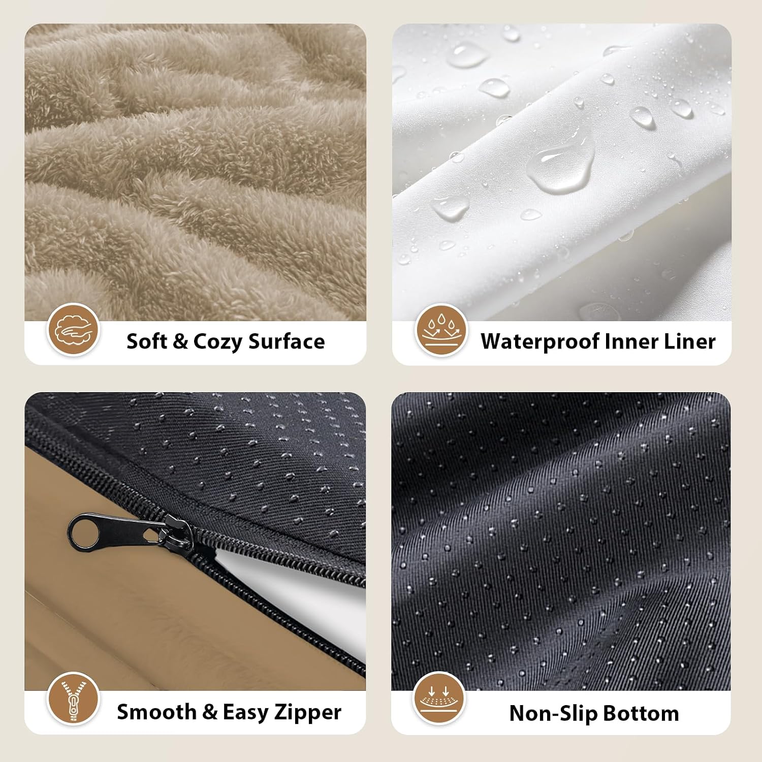 Detalle de Chez Paw orthopedic dog bed 42 x 30 inches