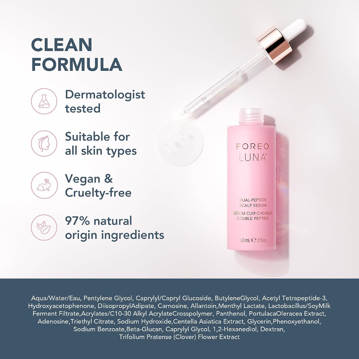 Detalle 2 de FOREO LUNA siero doppio peptide per capelli