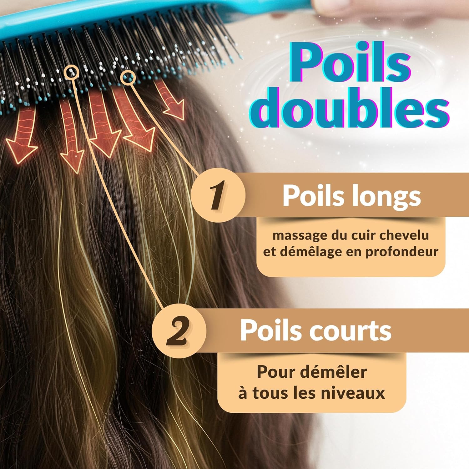Detalle de MarQus Brosse pour le cuir chevelu – démêlage sans tir, brillance et volume (1 pièce, Flashblue)