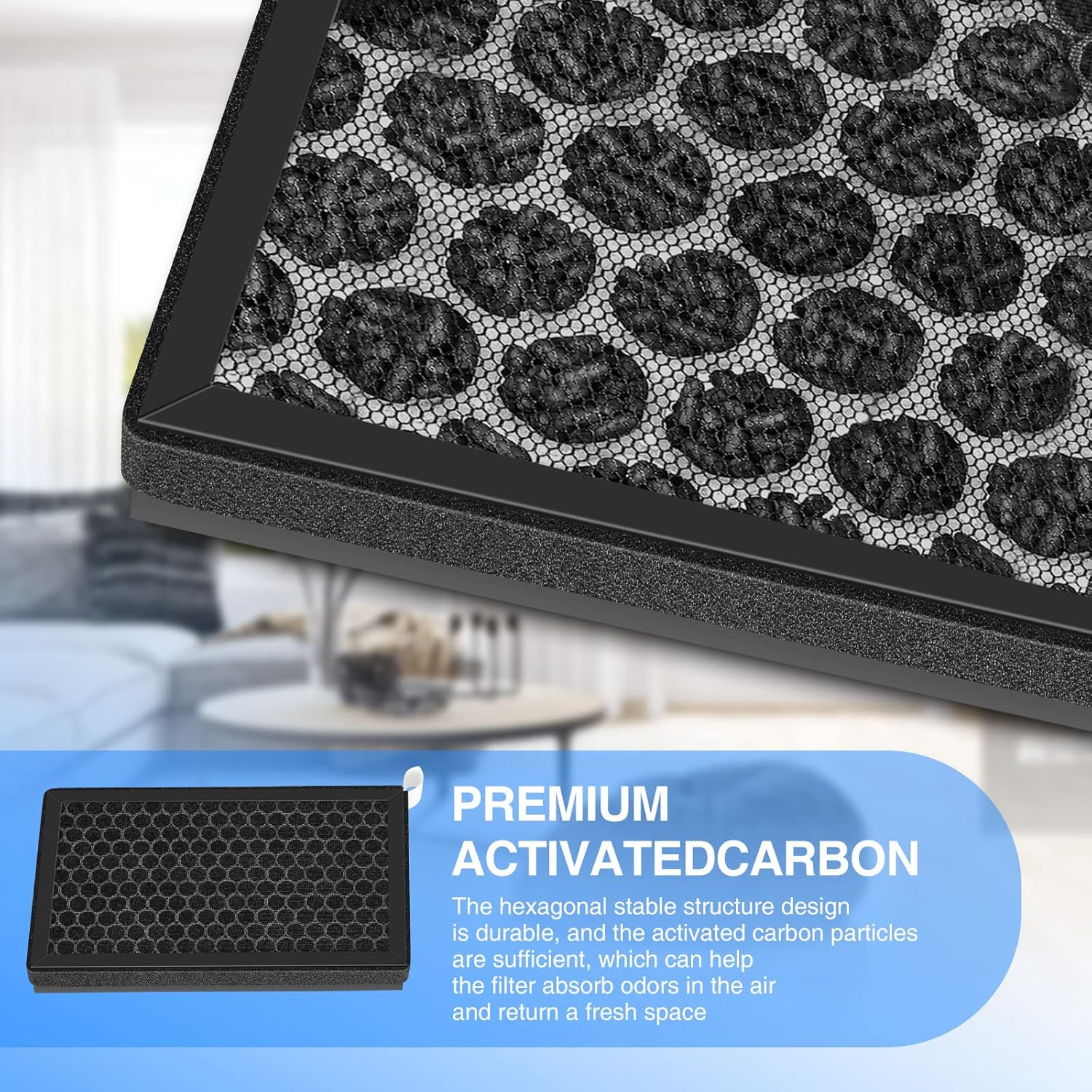 Detalle de ShufudeJa 4-Pack Cabin Air Filter for Tesla Model 3 and Model Y (2016–2024)