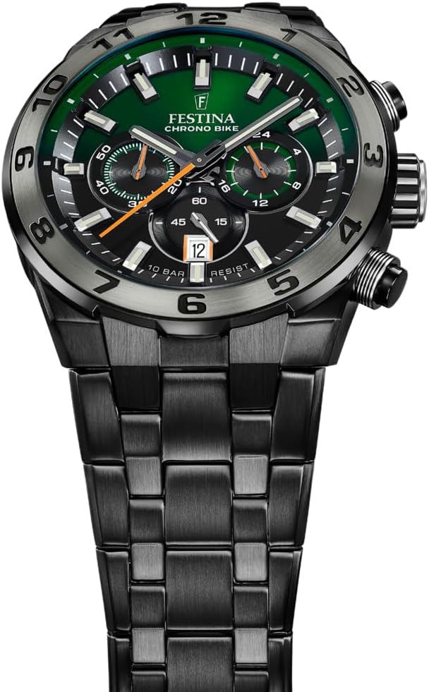 Thumbnail 2 de Festina Herren-Uhr analog F20673/2 Chronograph – schwarzer Edelstahl (316L), Quarz, Mineralglas, 10 ATM