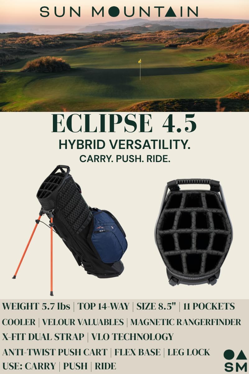 Detalle 2 de Sun Mountain Golf Eclipse 4.5 LS – torba golfowa z nóżkami i 14 przegródkami