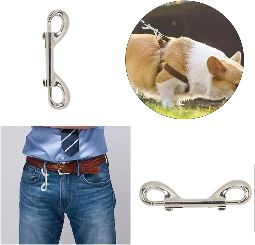 Thumbnail 4 de Bhogmeg 2-Pack Double-Ended Bolt Snap Hooks (Zinc Alloy) for Diving Clips, Leashes and Tack