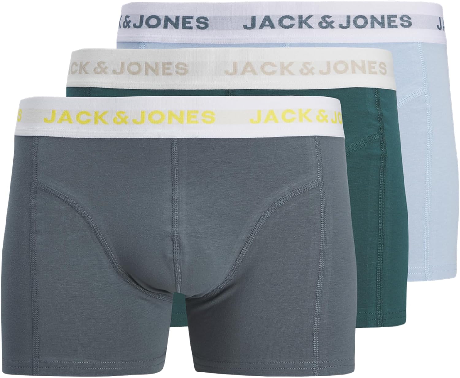 Detalle de JACK & JONES Jacdean Solid Trunks 3 Pack per Uomo