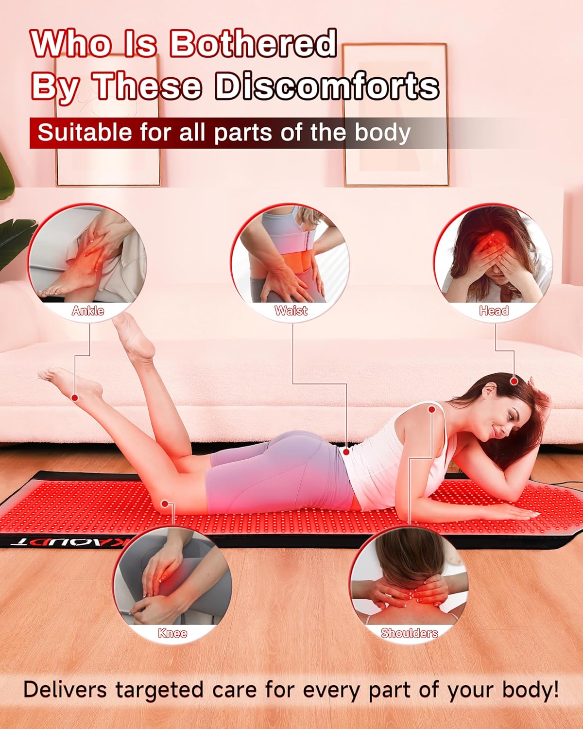 Thumbnail 1 de Kaoudt 2026 Medical-Grade TPU Red Light Therapy Mat for Full Body Pain Relief