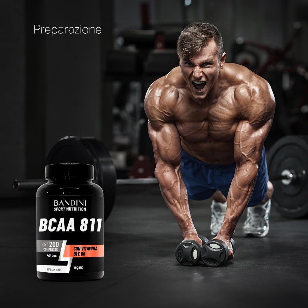 Thumbnail 6 de Bandini AMINOACIDI RAMIFICATI BCAA 8:1:1 200 Compresse – Vegani, con B1 e B6