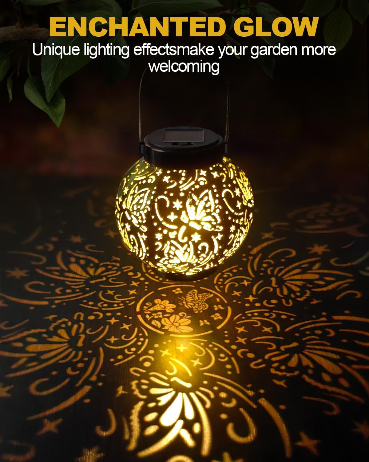 Detalle de KALAHOL solar lanterns 2 pack garden lights