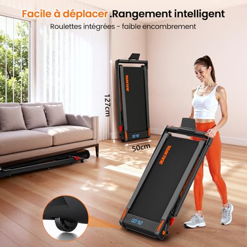 Thumbnail 8 de Tapis de Course 6 en 1 Kalwol: pliable, inclinable à 10% et haut-parleur intégré