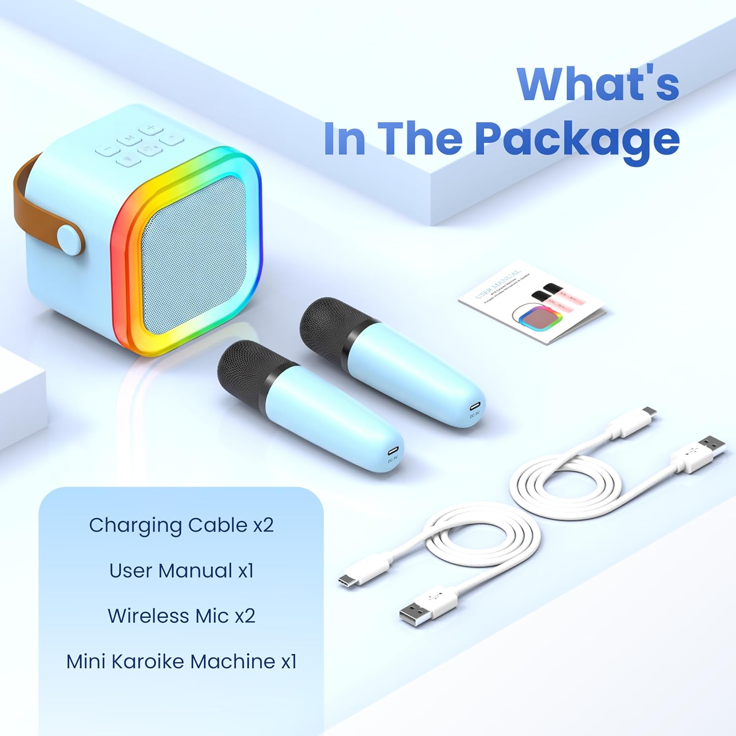 Thumbnail 6 de Portable Karaoke Mini Microphone Bluetooth Speaker 1 🎤