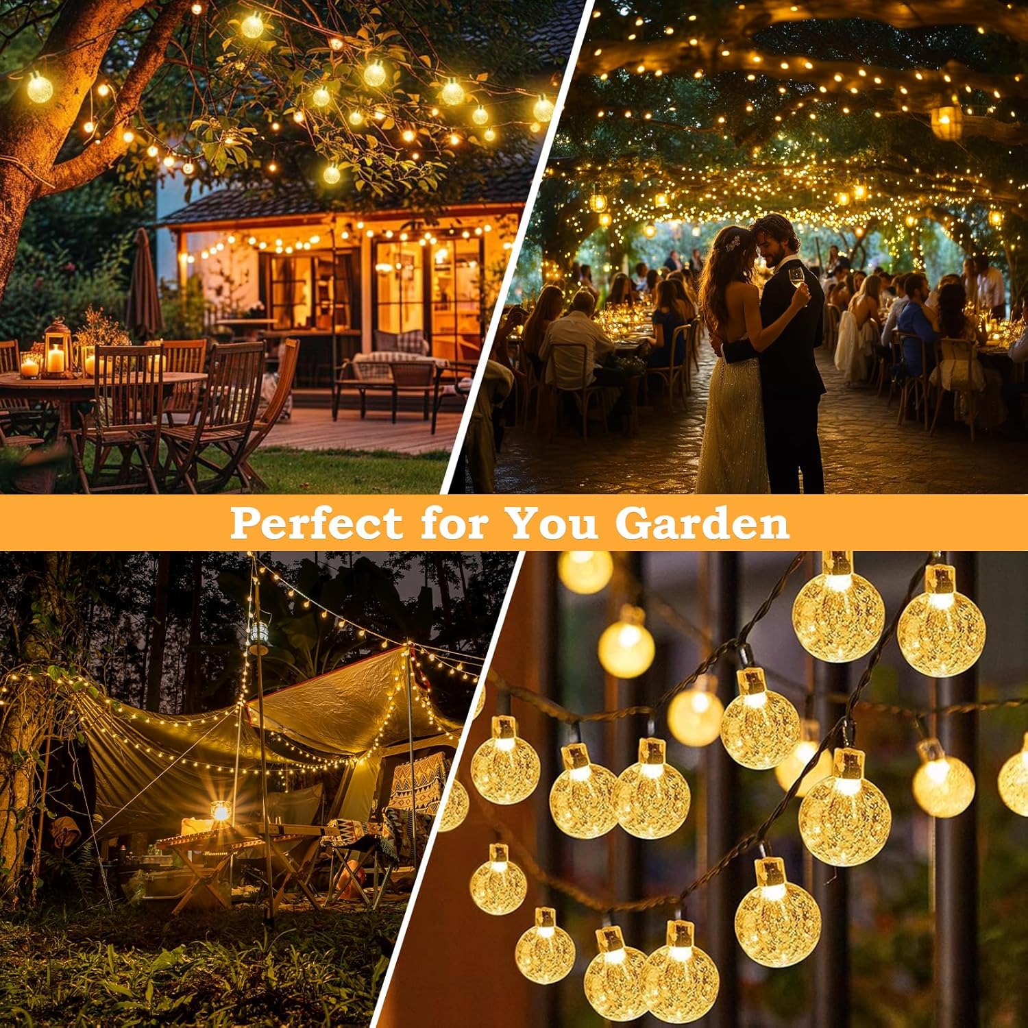 Thumbnail 6 de Realky Solar Garden Lights 60LED Solar String Lights (Warm White, Memory Function) – IP65 Outdoor